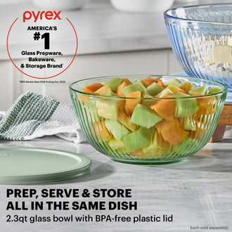 CLEARANCE Pyrex® Color Sculptured Green Bowl 2.3L RRP 32.99