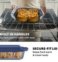 CLEARANCE Pyrex® Color Sculptured Smoke Square w/Plastic Lid 20cm