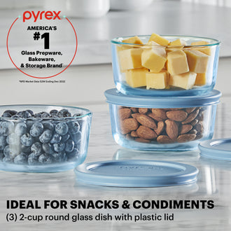 CLEARANCE Pyrex® Color Simply Store Blue 6 Piece Set (2 Cup)