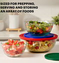 Pyrex® Sculptured Storage 6 Piece Bowl Set-Coloured
