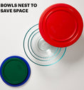 Pyrex® Sculptured Storage 6 Piece Bowl Set-Coloured