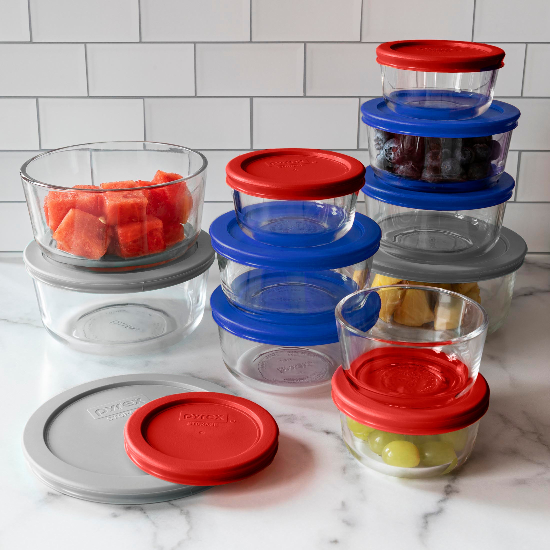 Pyrex® Simply Store 22 Piece Round Set-Coloured