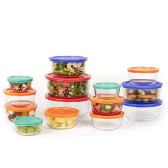PROMO Pyrex® Simply Store 28 Piece Round Set-Coloured