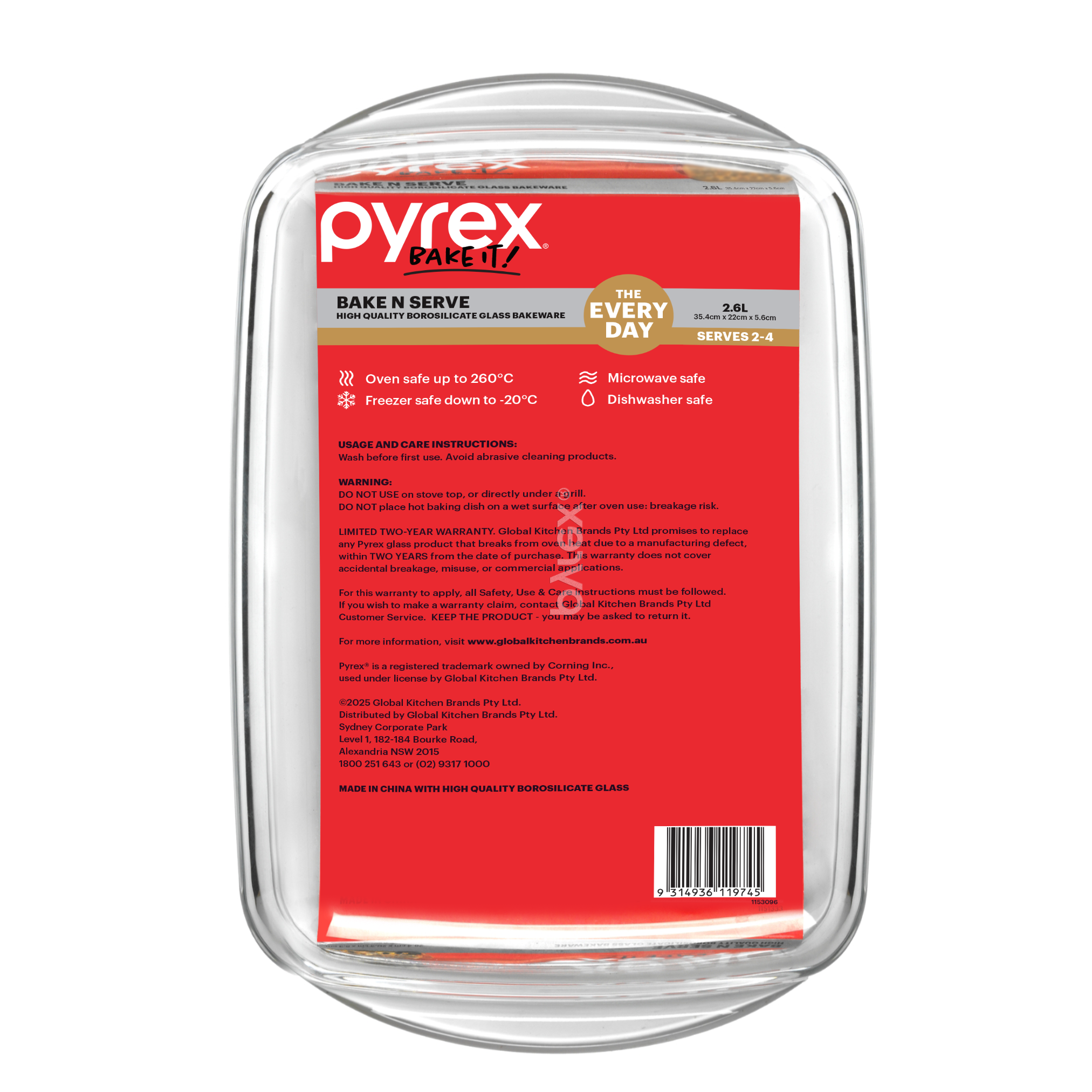 Pyrex® Bake N Serve Rectangle Baker 2.6L