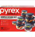 Pyrex® Simply Store® 12 Piece Set – Includes 12 Glass Containers + 12 Lids
