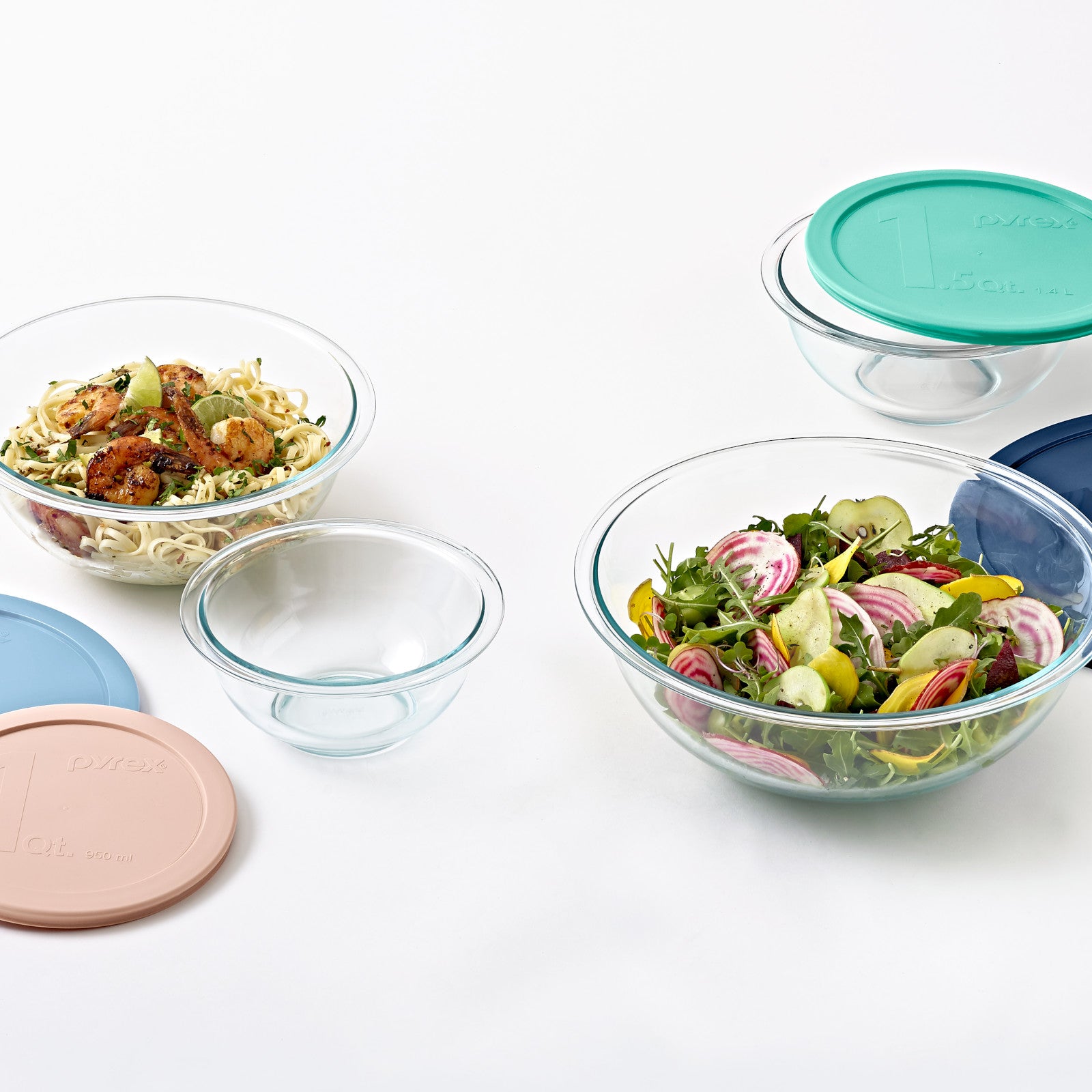 Pyrex® Smart Essentials 4 Piece Coloured Bowl Set