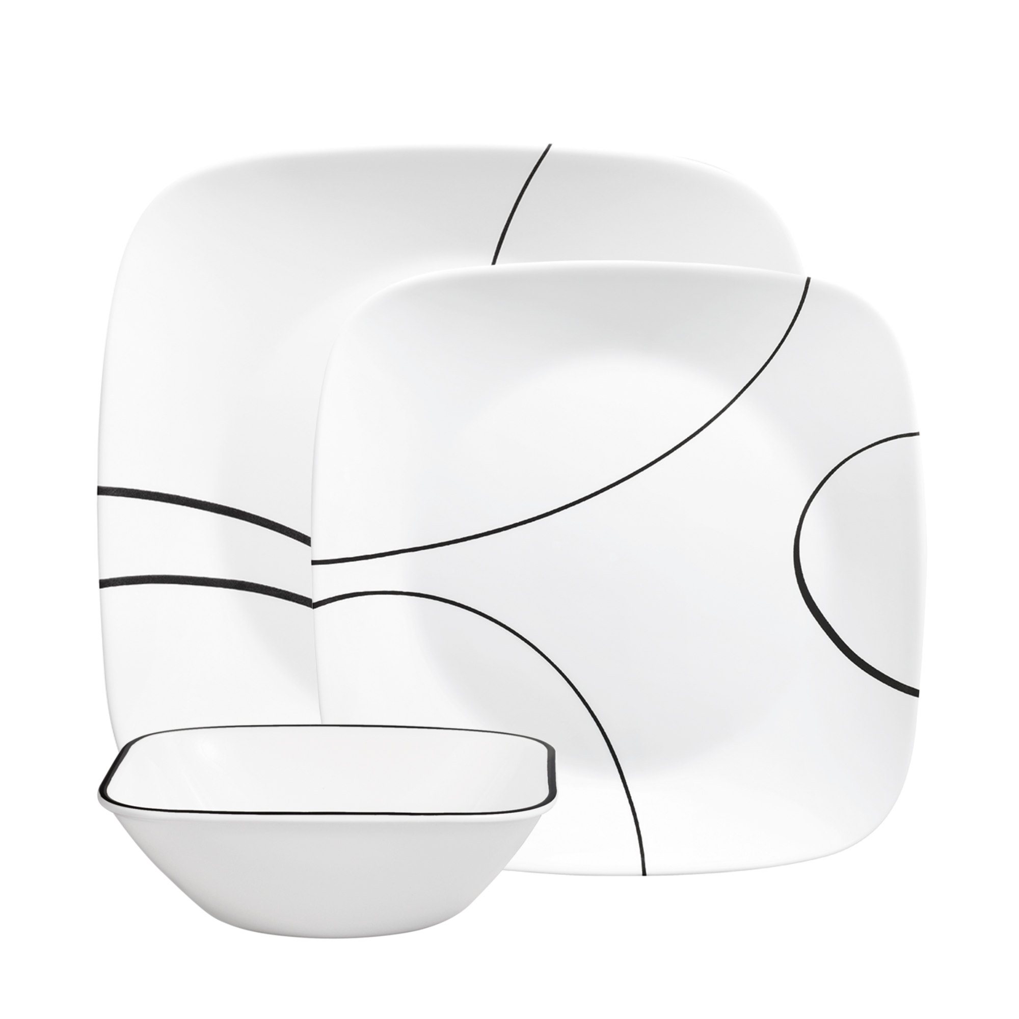 Corelle® Square Simple Lines 18 Piece Dinner Set