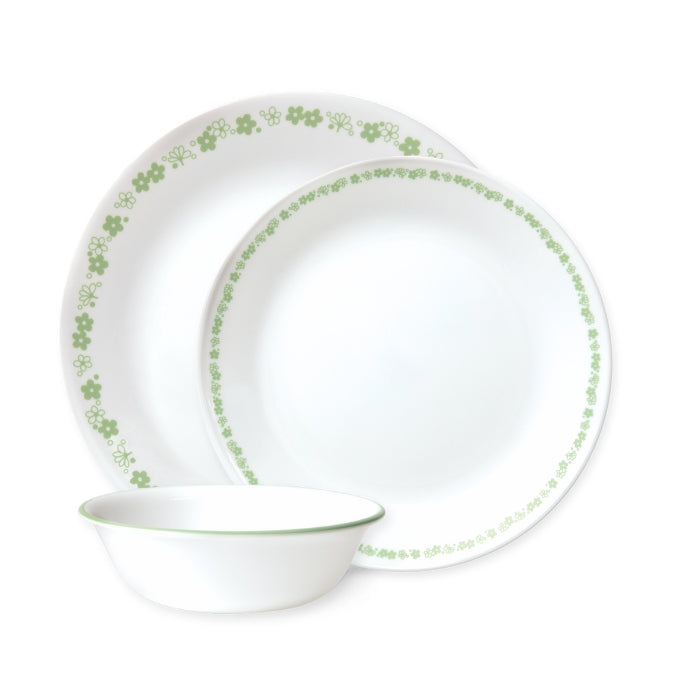 CLEARANCE Corelle® Spring Blossom Green 12 Piece Dinner Set