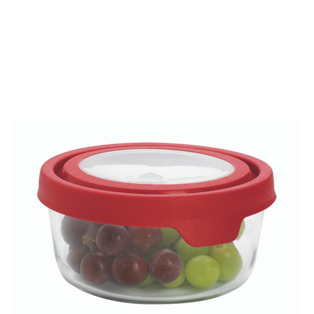 Anchor Hocking® Round TrueSeal™ Food Storage 4 cup w/Cherry Lid