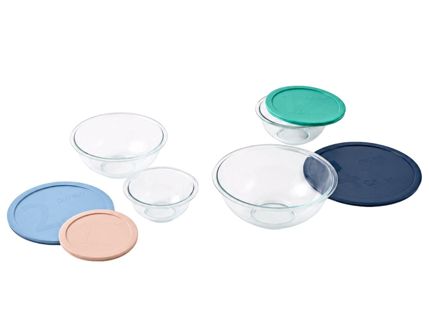 Pyrex® Smart Essentials 4 Piece Coloured Bowl Set