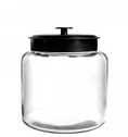 Anchor Hocking® Mini Montana Jar w/Black Metal Cover 1.9L