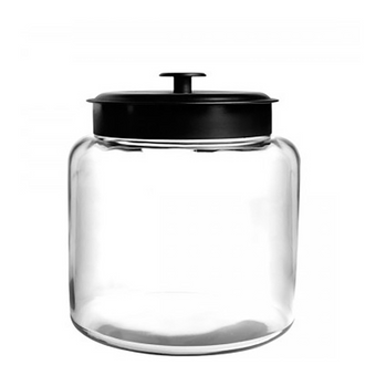 Anchor Hocking® Mini Montana Jar w/Black Metal Cover 1.9L