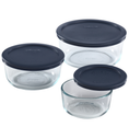 Pyrex® Simply Store Storage 3 Piece Set (2, 4, 7 Cup-Navy Blue)