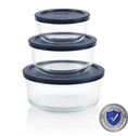 Pyrex® Simply Store Storage 3 Piece Set (2, 4, 7 Cup-Navy Blue)