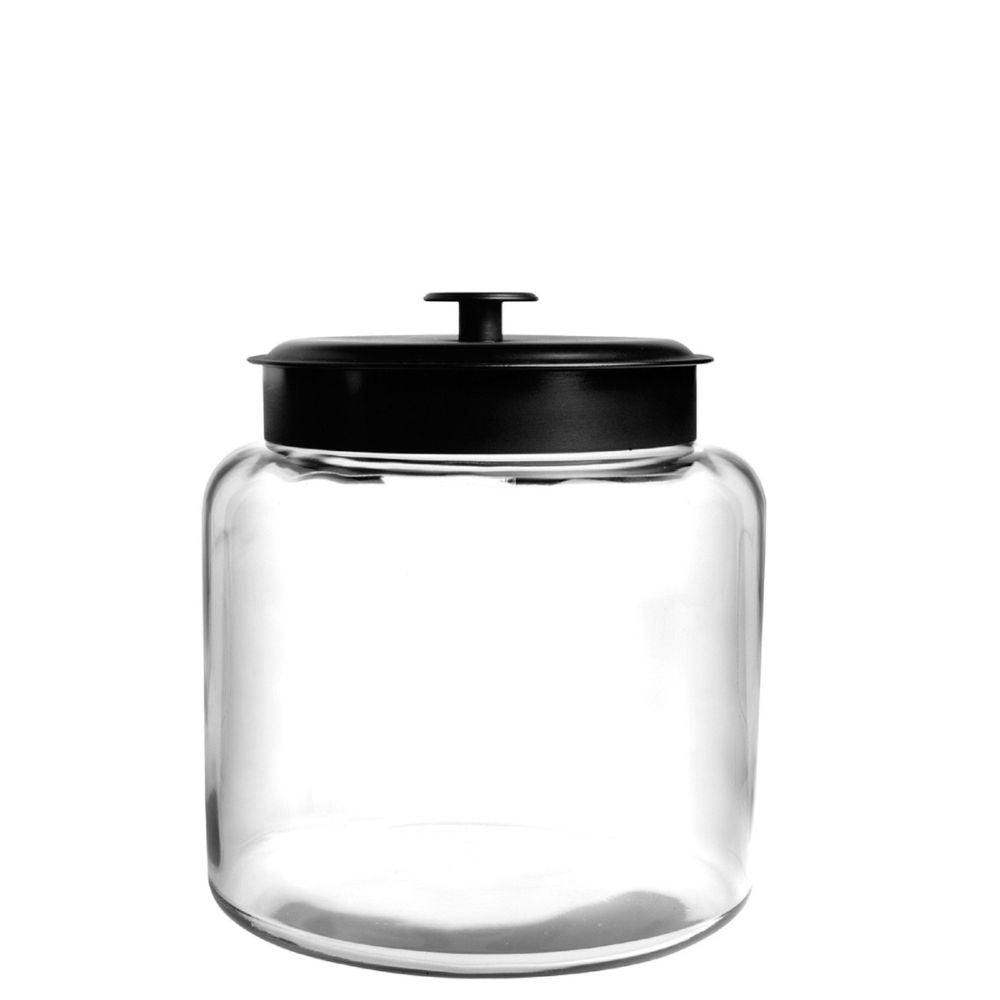 Anchor Hocking® Mini Montana Jar w/Black Metal Cover 1.4L