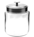 Anchor Hocking® Mini Montana Jar w/Brushed Alum. Metal Cover 2.8L