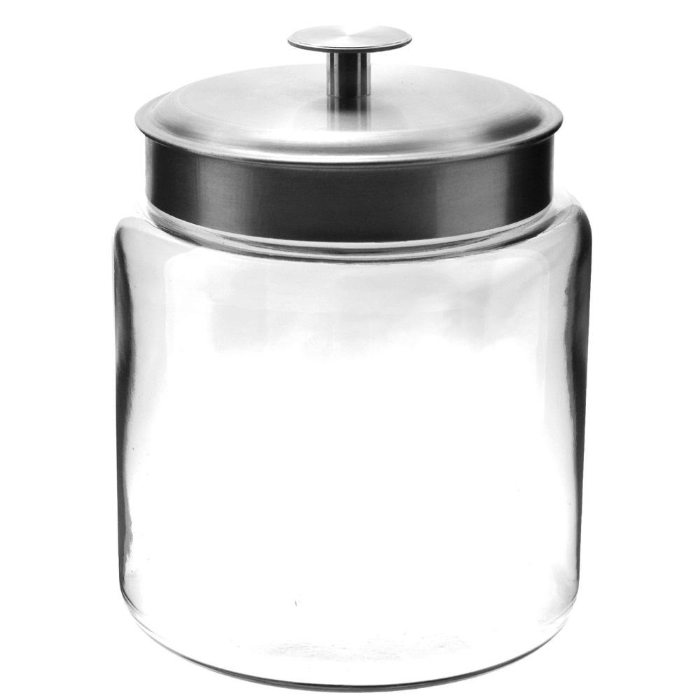 Anchor Hocking® Mini Montana Jar w/Brushed Alum. Metal Cover 2.8L