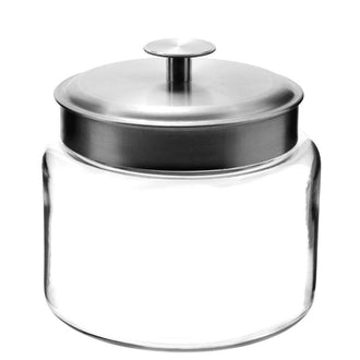 Anchor Hocking® Mini Montana Jar w/Brushed Alum. Metal Cover 1.9L