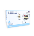 Anchor Hocking® Monaco 2 Pc Ribbed Cake Stand w/Domed Lid