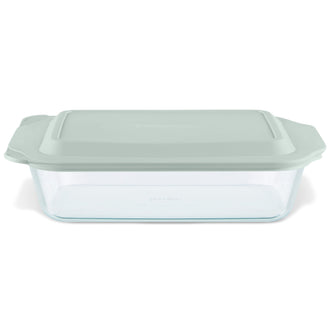 Pyrex® Deep Dish Oblong Baker with Sage Lid 3L