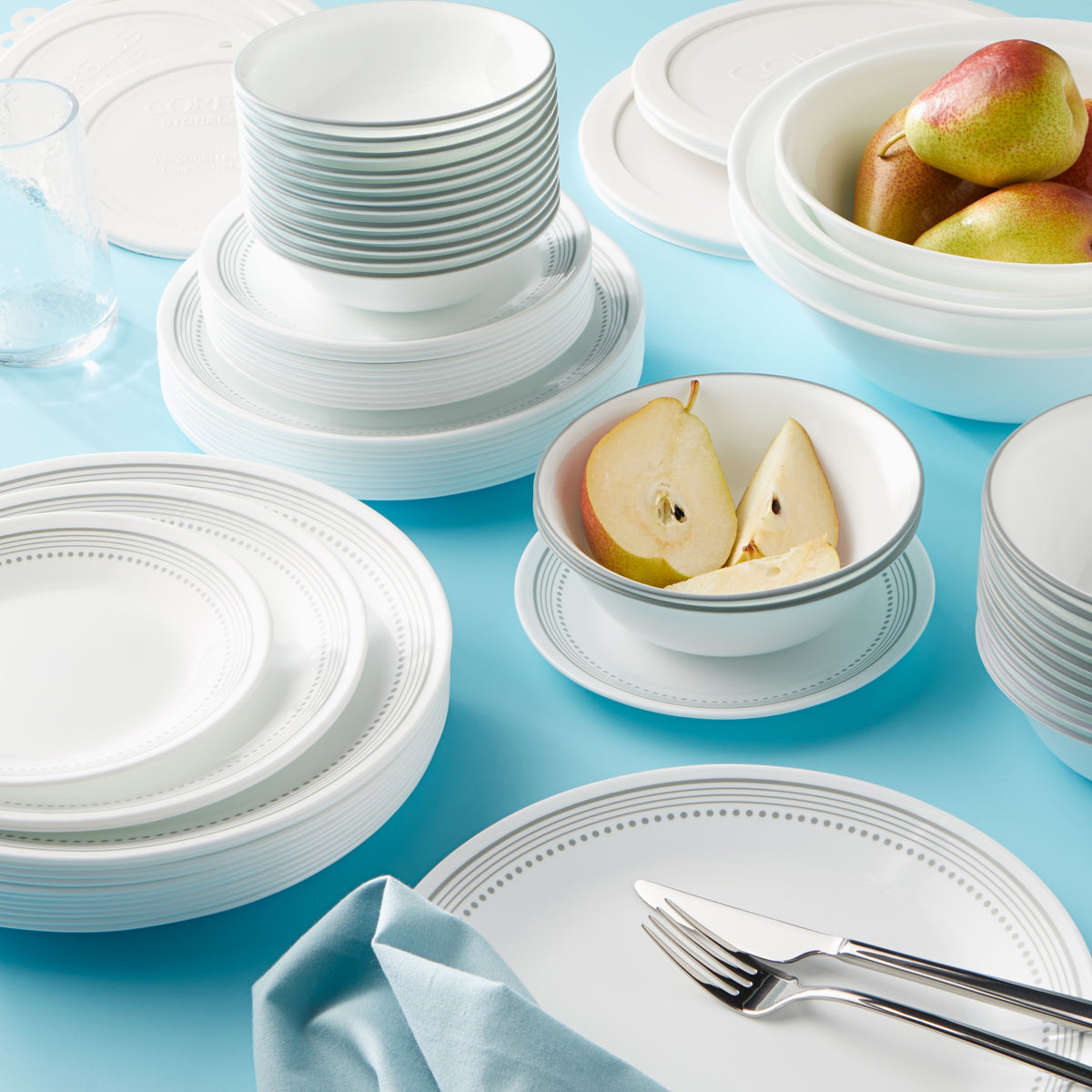 Corelle® Mystic Gray 12 Piece Dinner Set – Global Kitchen Brands ...