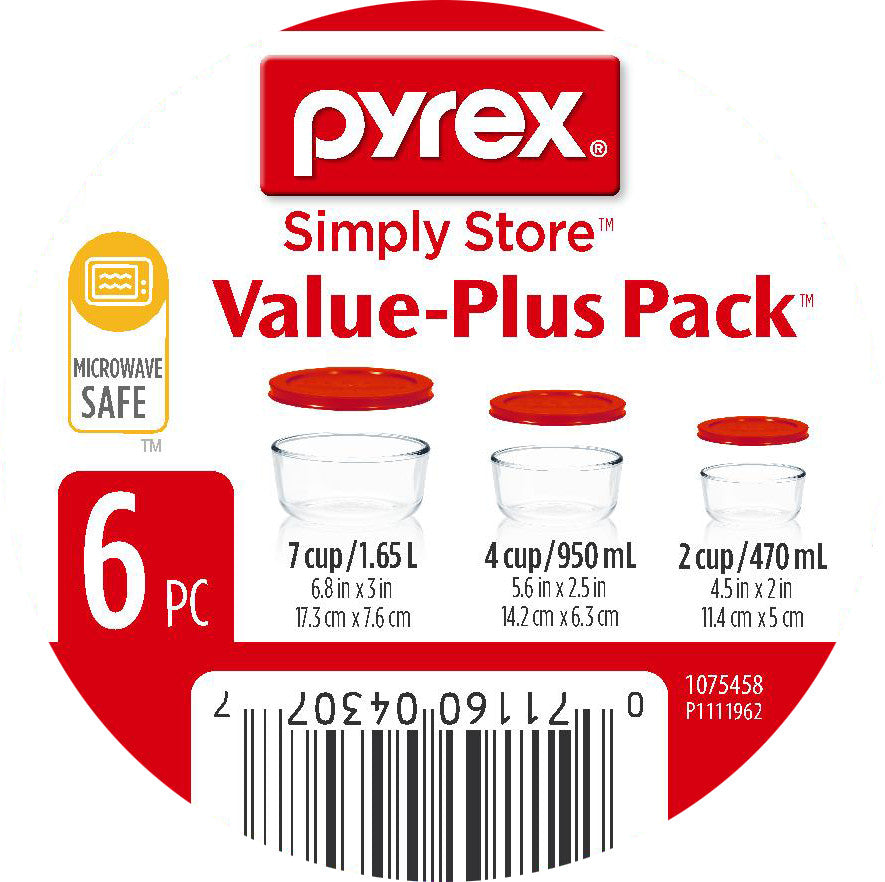 Pyrex® Storage Red 6 Piece Set