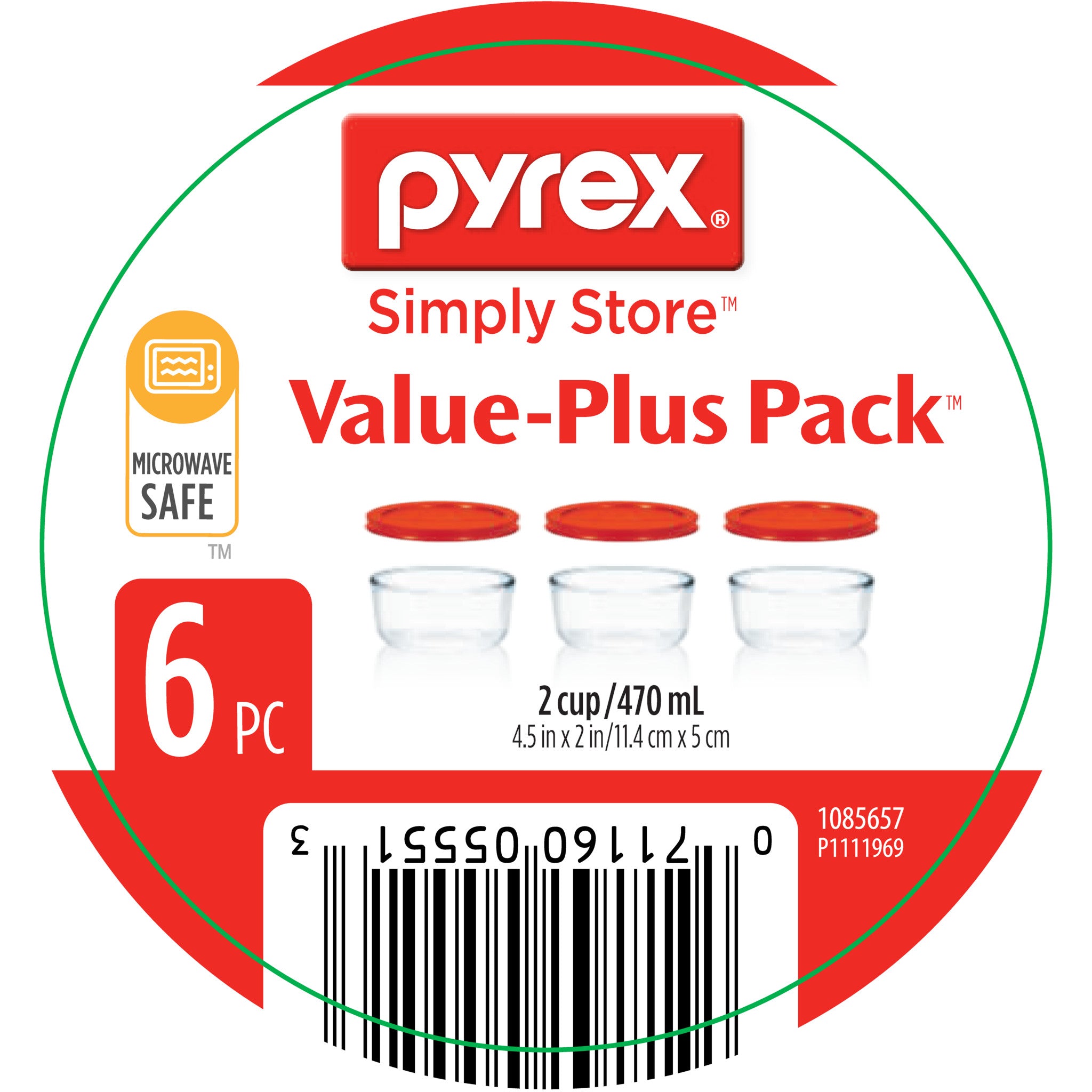 Pyrex® Storage Red 6 Piece Set