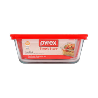 Pyrex® Storage Red 4 Cup Square