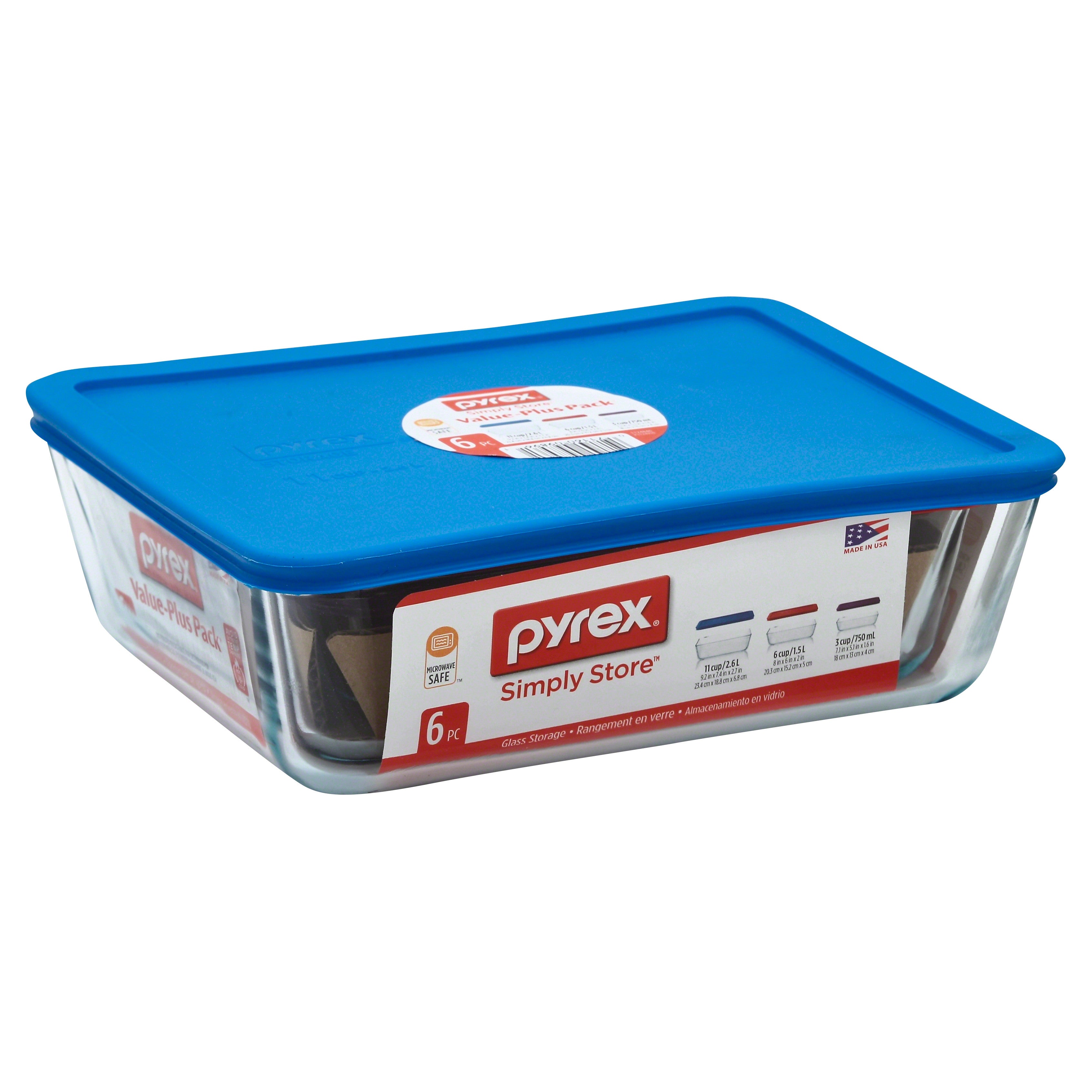 Pyrex® Simply Store Coloured Rectangle 6 Piece Set