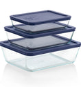 Pyrex® Simply Store Blue Rectangle 6 Piece Set