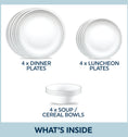 Corelle® Mystic Gray 12 Piece Dinner Set