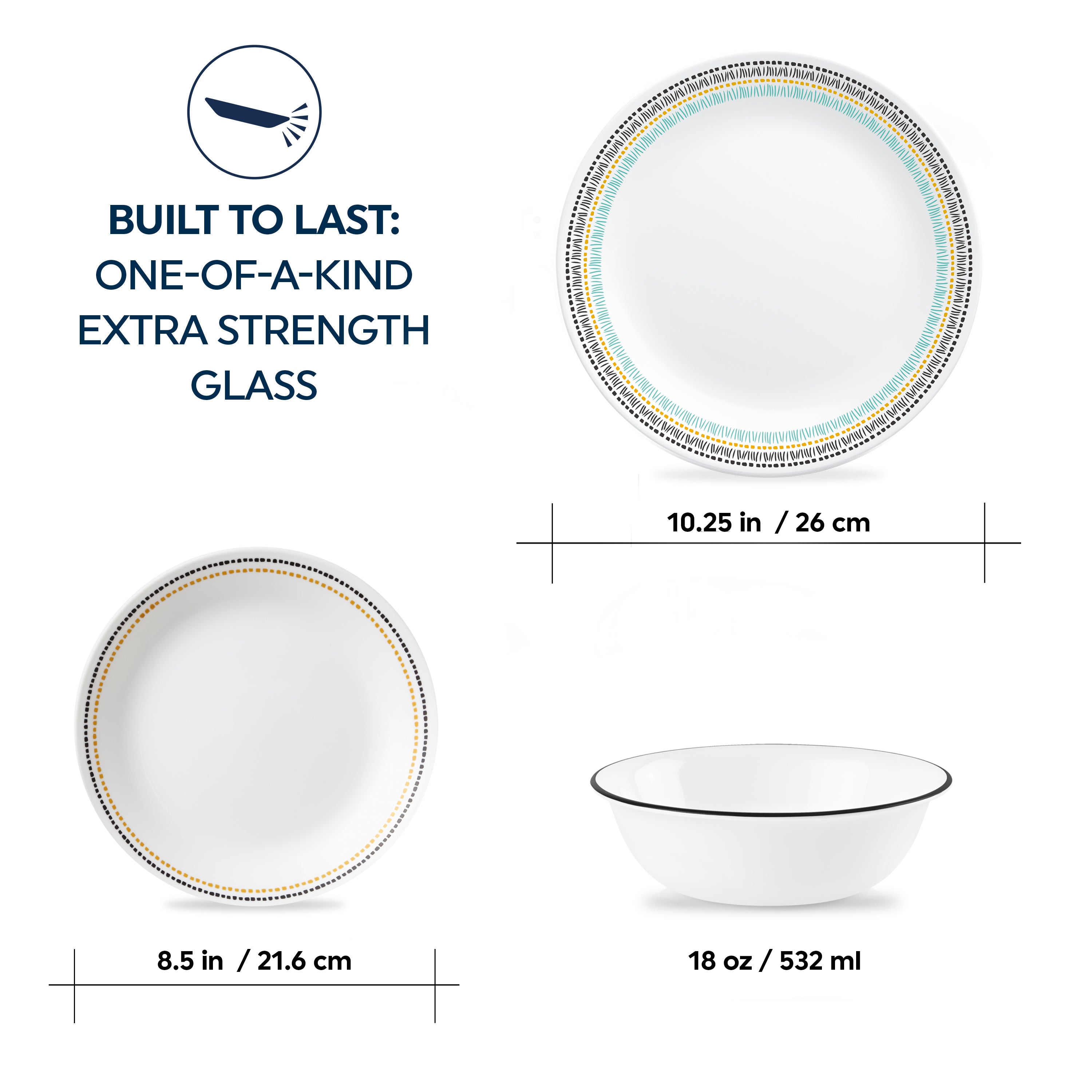 CLEARANCE Corelle® Paloma 12 Piece Dinner Set