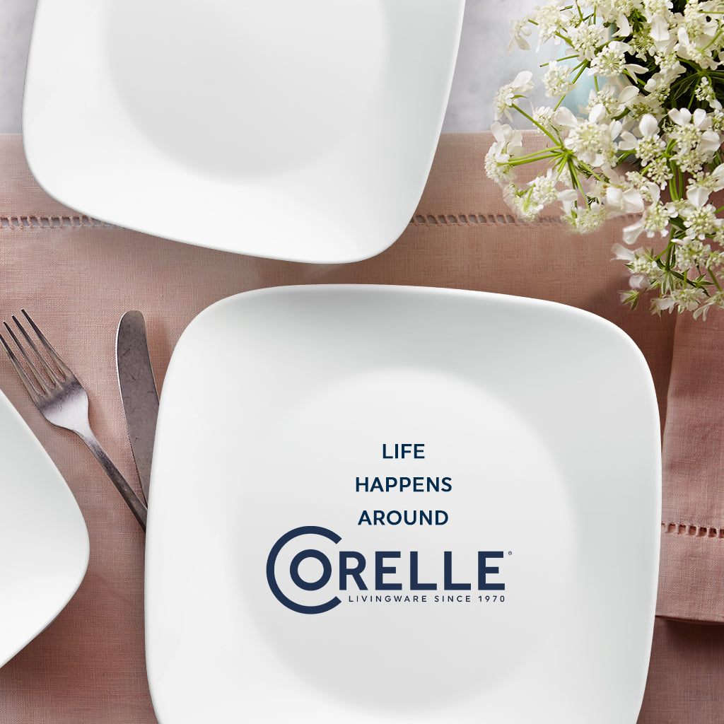 Corelle® Square Pure White 18 Piece Dinner Set