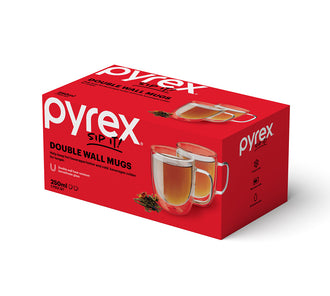 Pyrex® Double Wall Mug 250mL-2 Pack