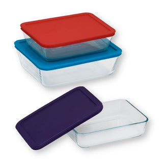 Pyrex® Simply Store Coloured Rectangle 6 Piece Set