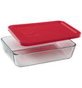 Pyrex® Storage Red 3 Cup Rectangle