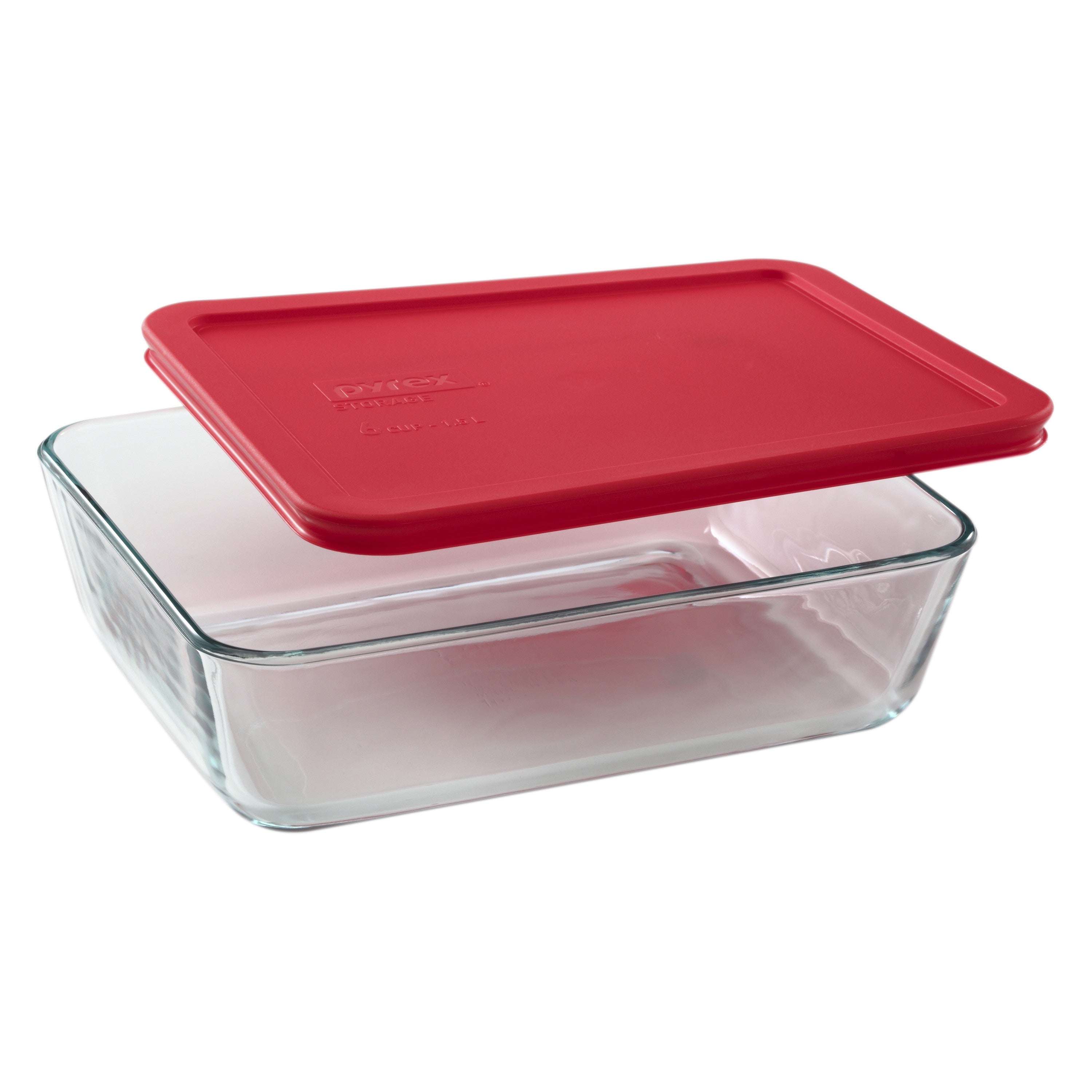 Pyrex® Storage Red 6 Cup Rectangle