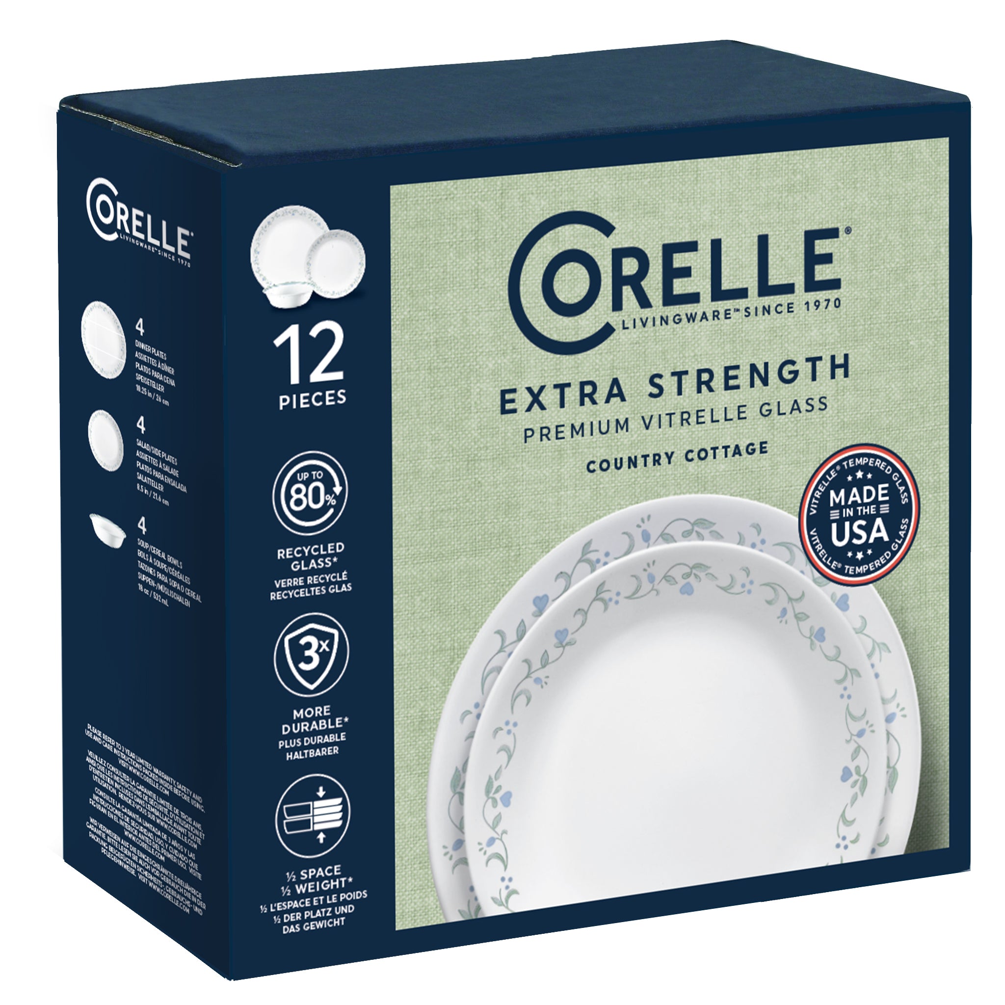 Corelle® Country Cottage 12 Piece Dinner Set