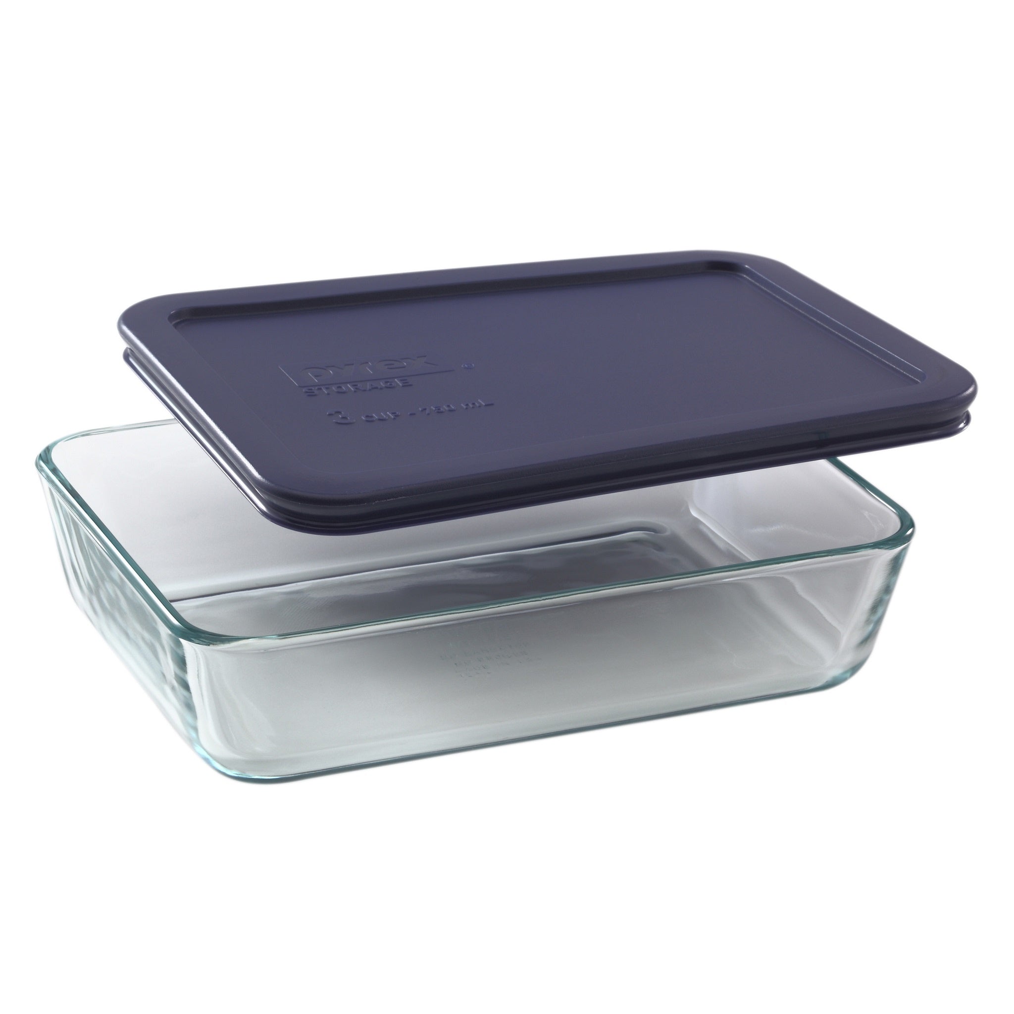 Pyrex® Storage Blue 3 Cup Rectangle