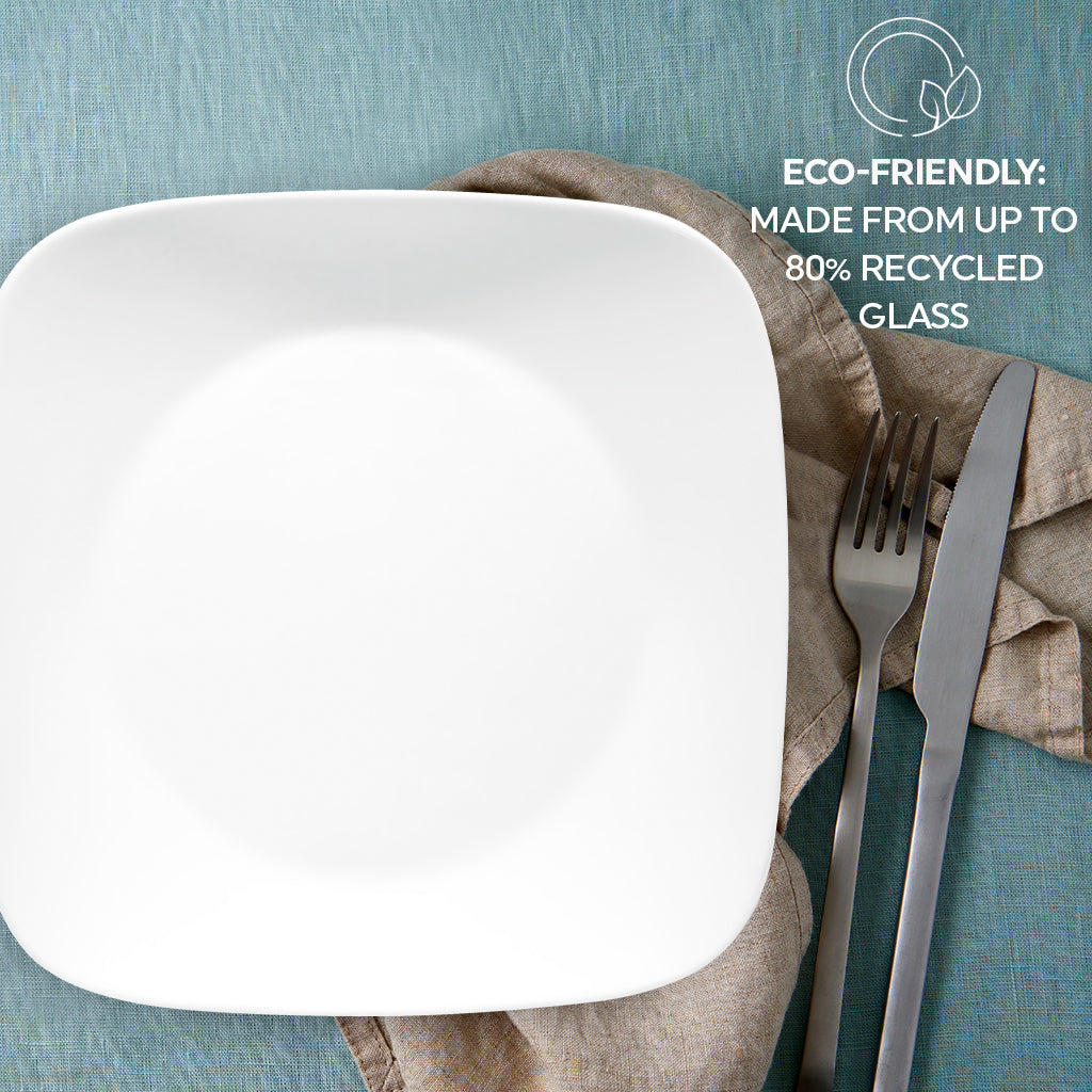 Corelle® Square Pure White 12 Piece Dinner Set
